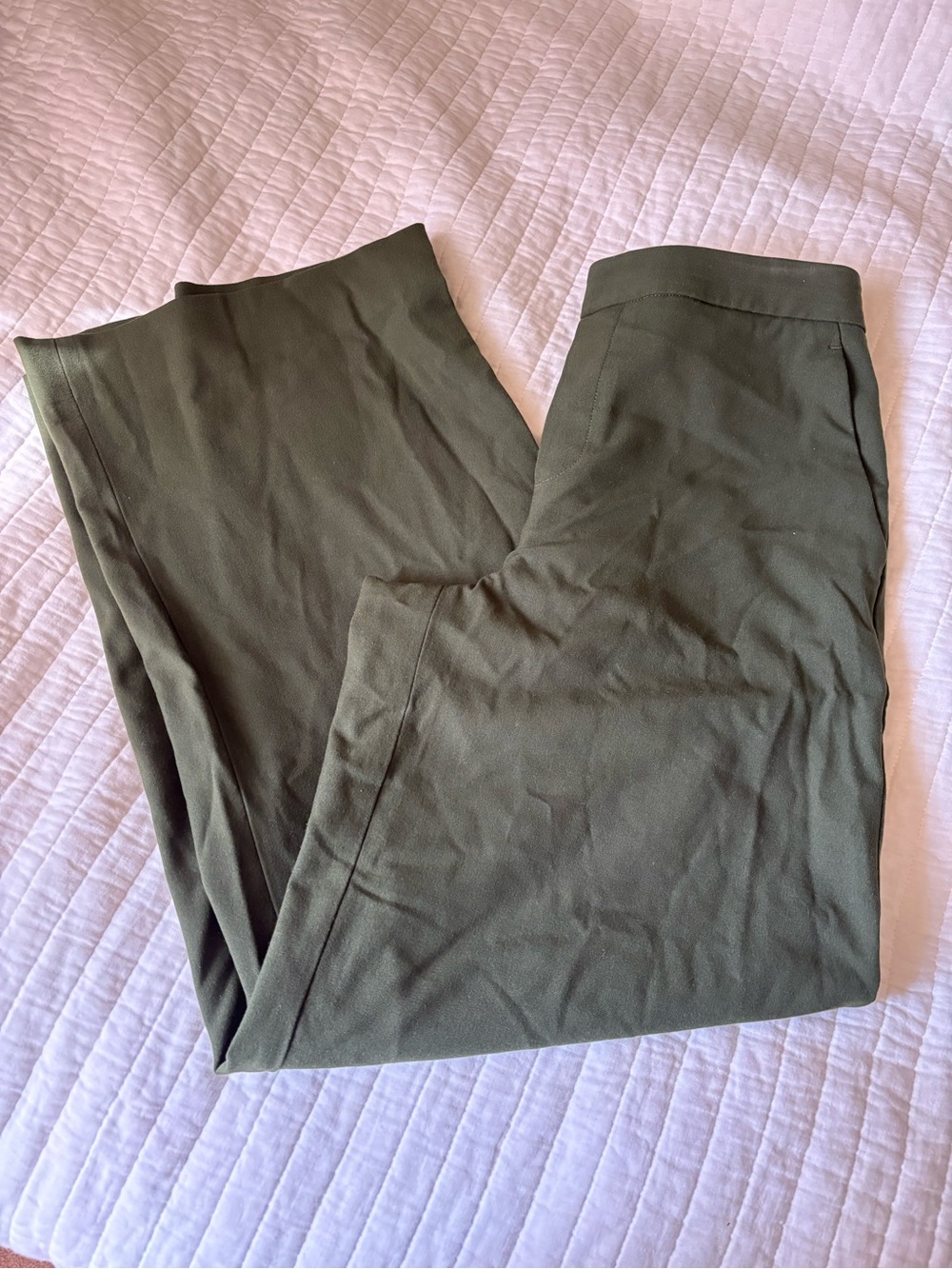 Women’s Hayden Wide Leg Olive Green Stretch Casual Pants